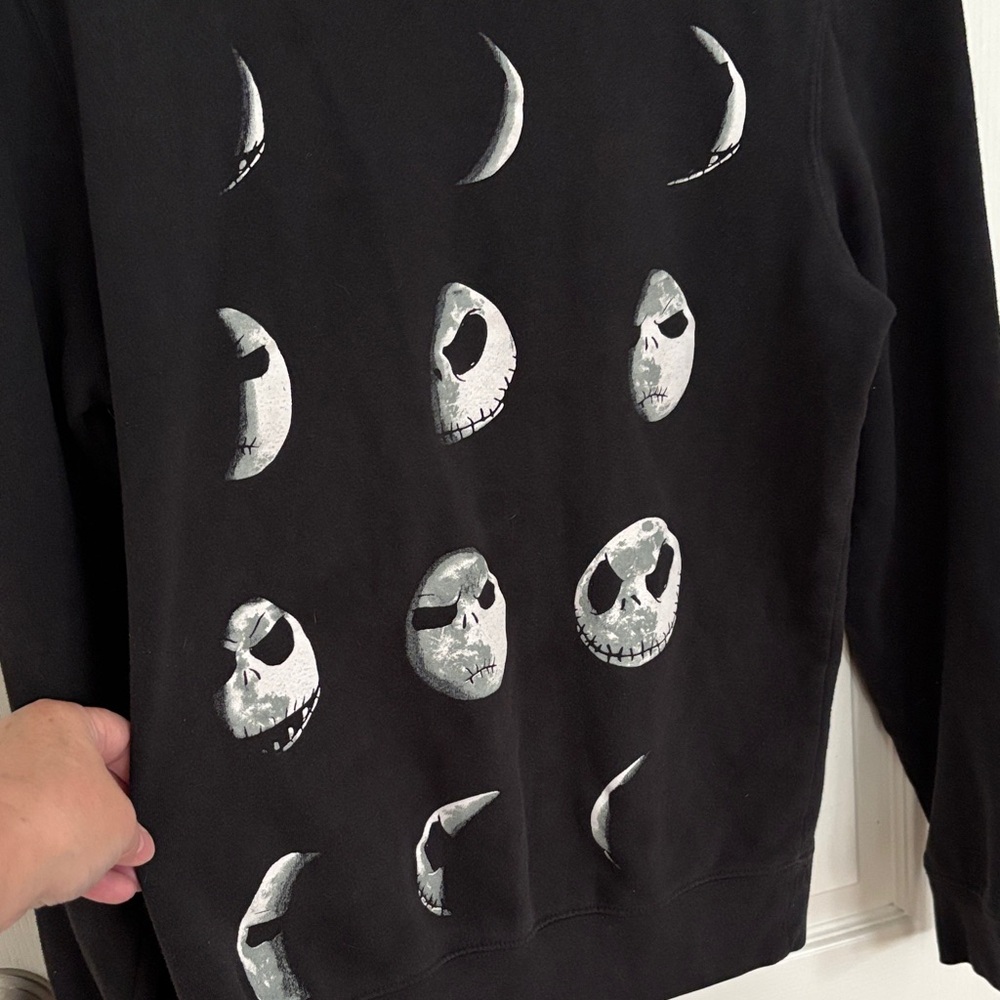 Disney’s Nightmare Before Christmas Jack Lunar Eclipse Black Sweater - Picture 2 of 4